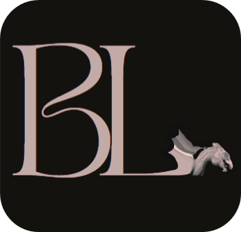 Logo: BL letters, the L turns into a dragon head and wings